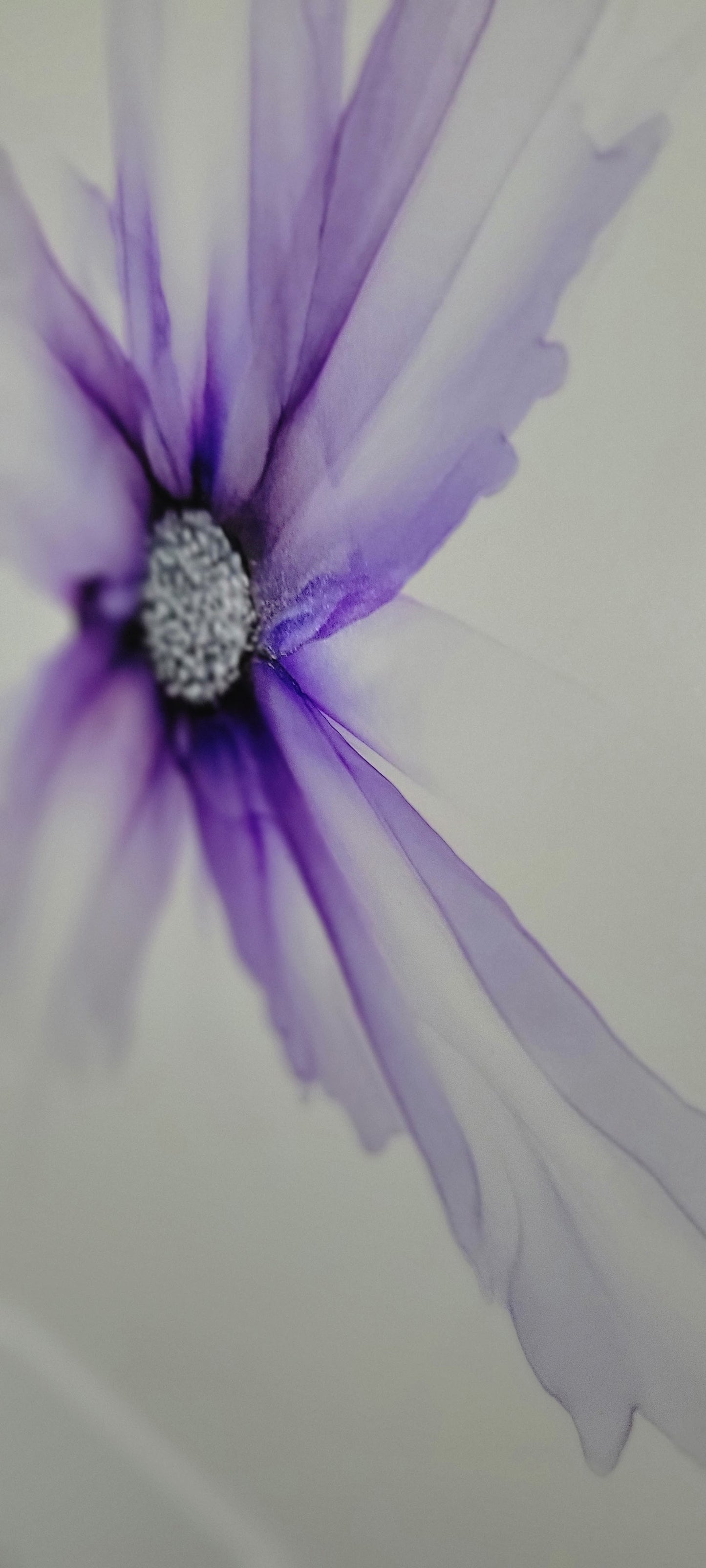 Abstract art purple wispy flower